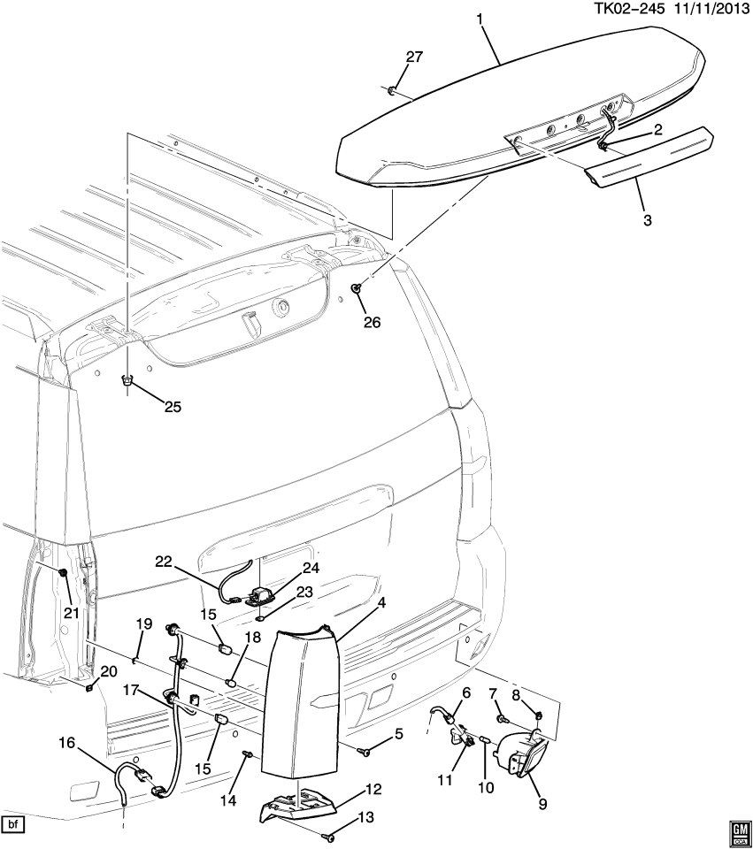 GM 84467057 Lamp, Tail Lamp, Rear