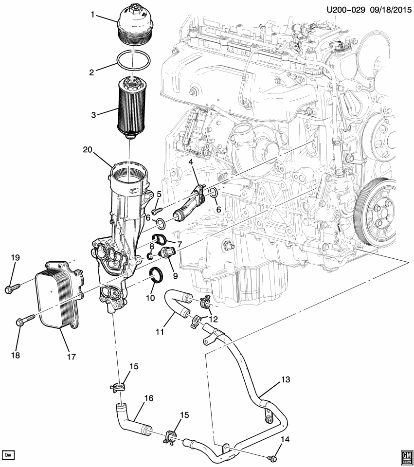 GM 24586930 Pipe, Engine Oil Cooler