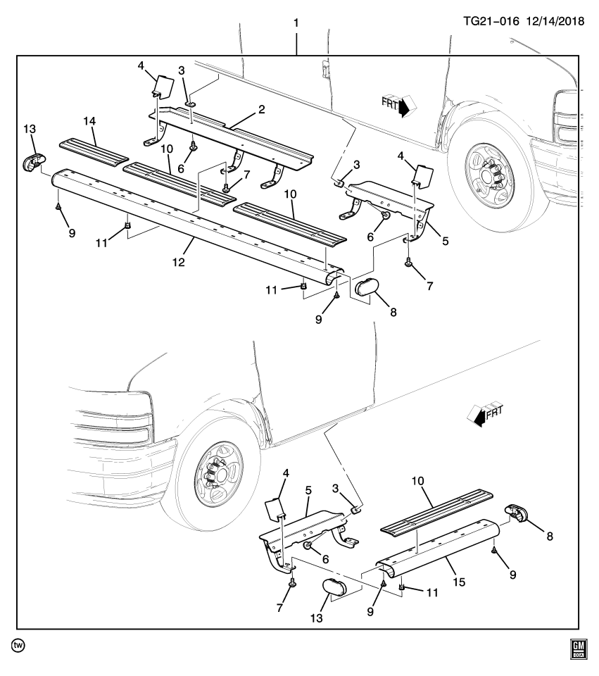 GM 22859772 Bracket, Side Step, Rear