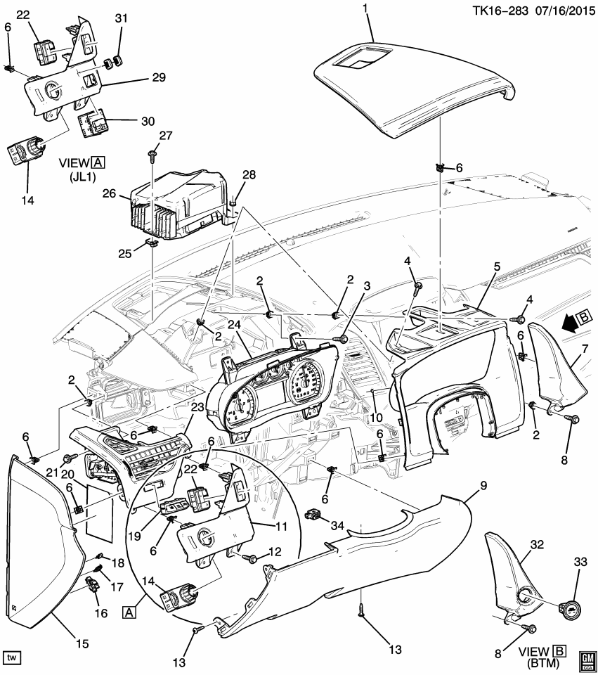 GM 84505063 Cluster, Instrument Panel Gage