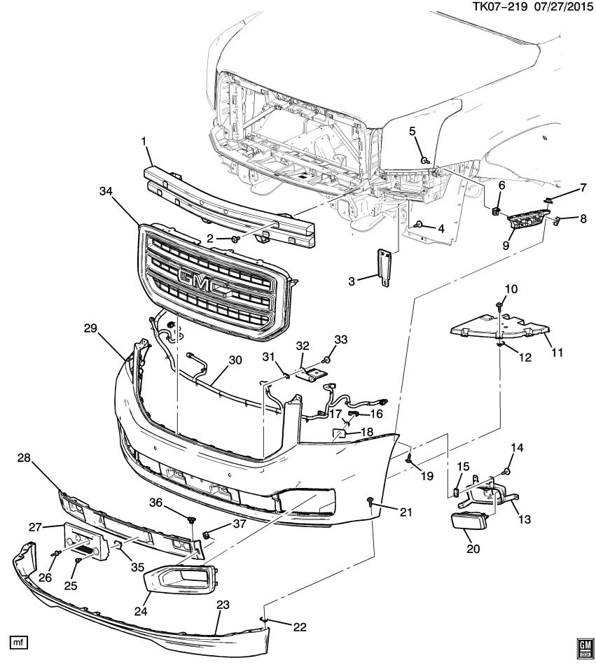 GM 10385879 Attachment Kit, License Plate