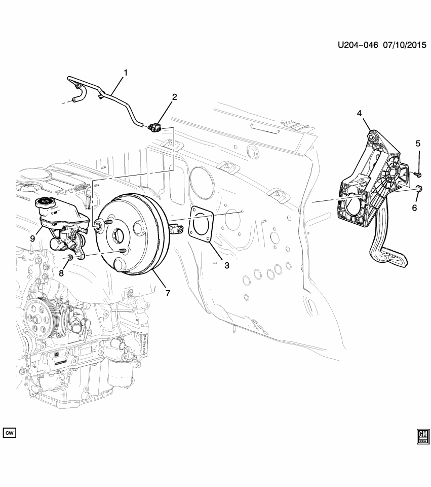GM 93182938 Nut, Brake Master Cylinder Adjusting