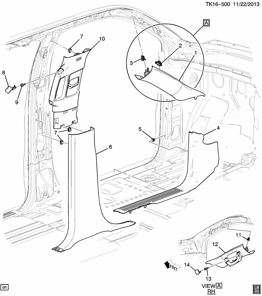 GM 23274912 Molding, Door Sill And Rocker, Front