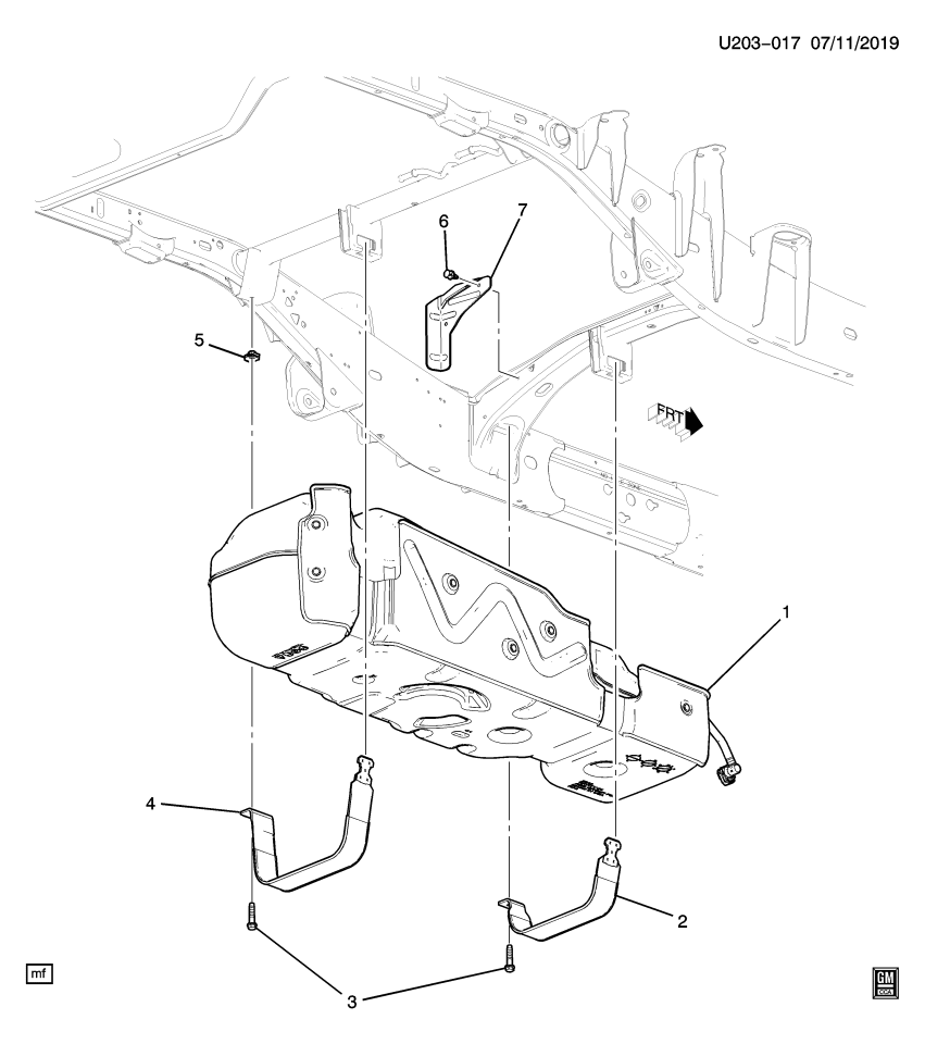 GM 23353723 Shield, Fuel Tank