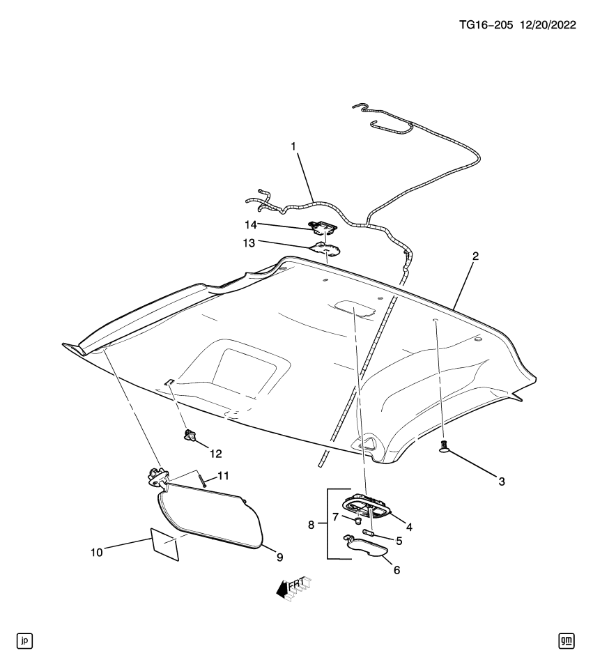 GM 84662158 Sunshade, Sunshade