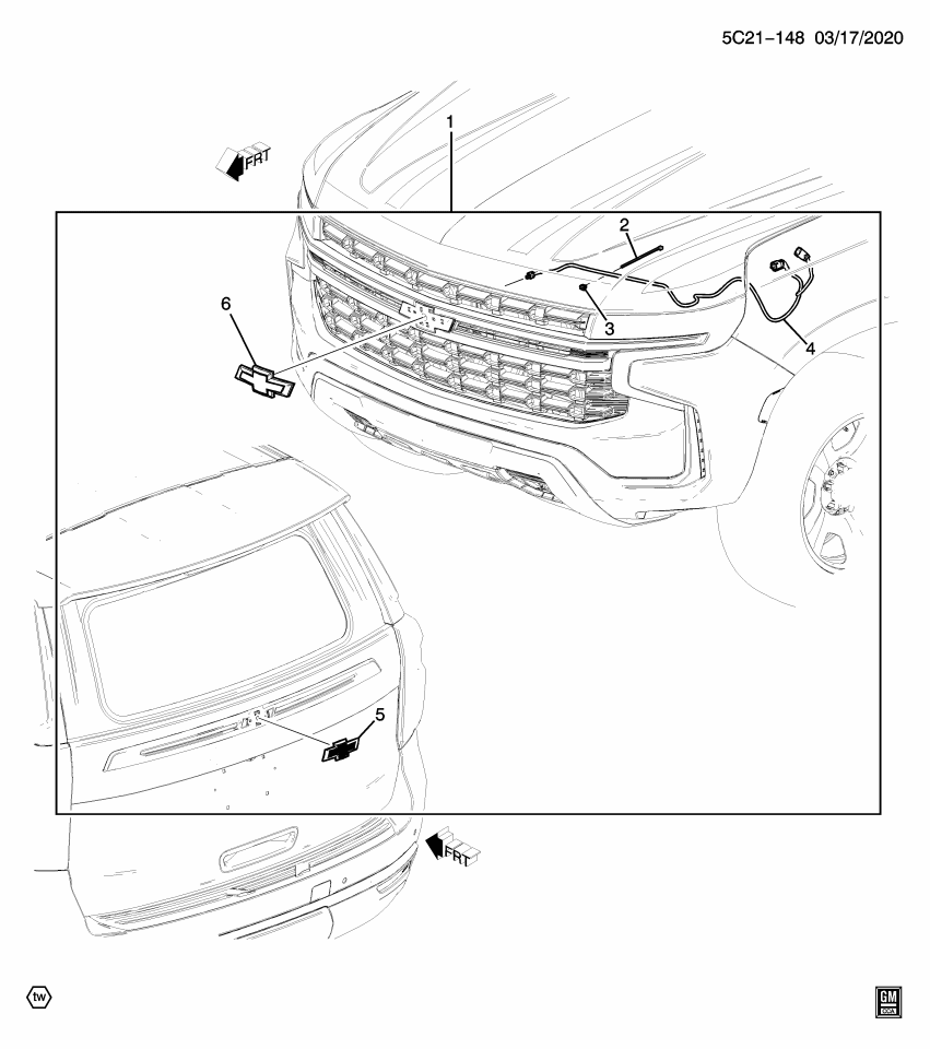 GM 85143904 Emblem Package, Radiator Grille & Ornamentation, Black
