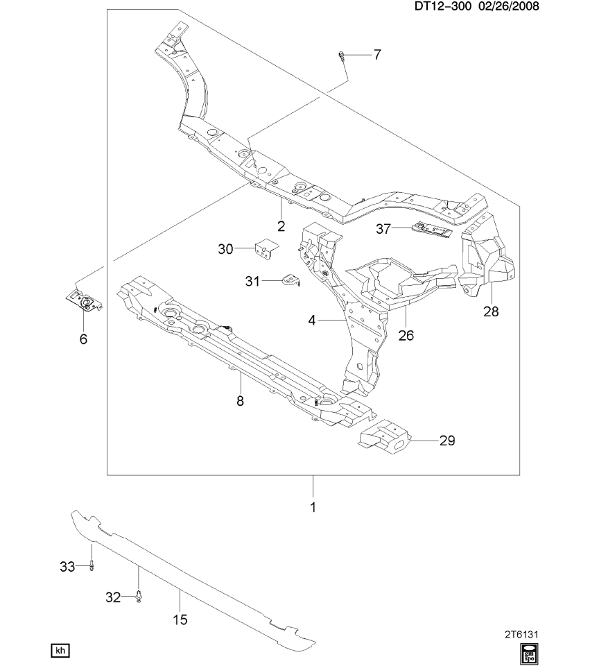 GM 95937503 Panel, Radiator
