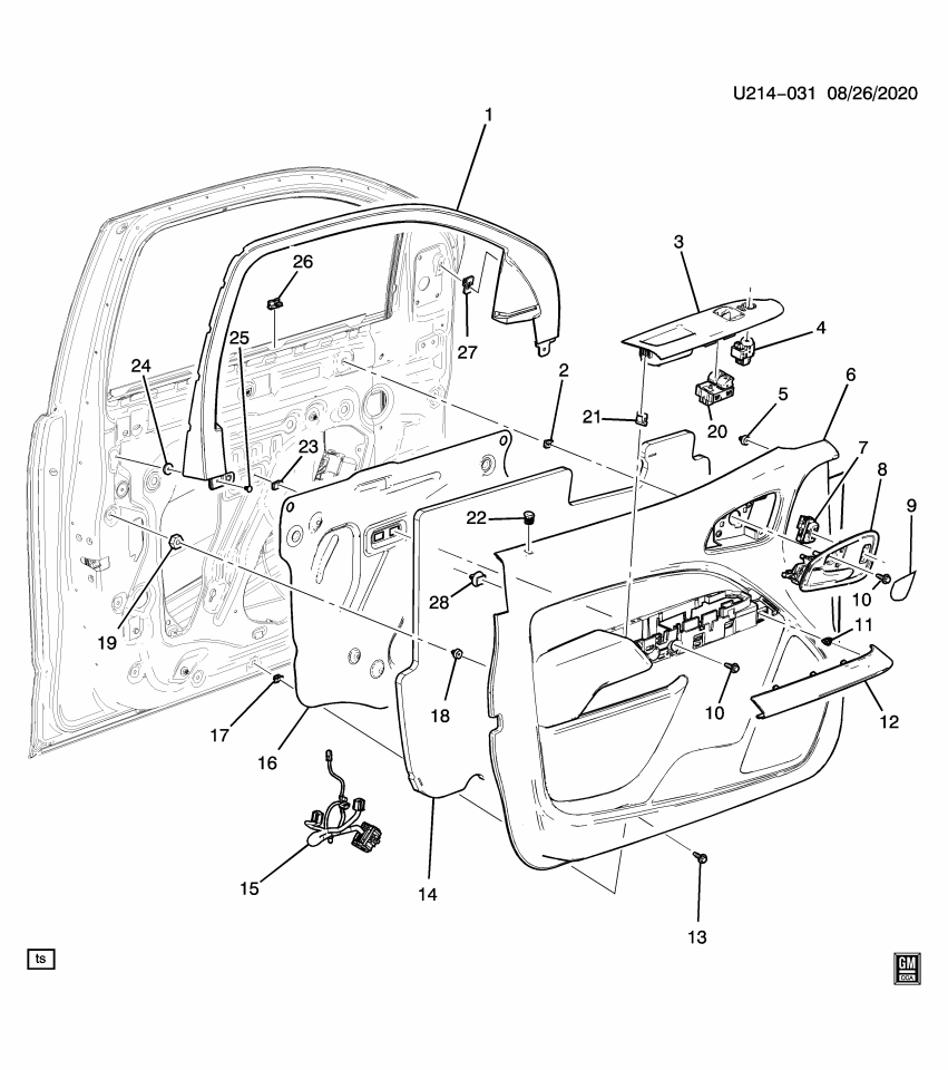 GM 84533857 Switch, Door Electric And Vacuum Locks