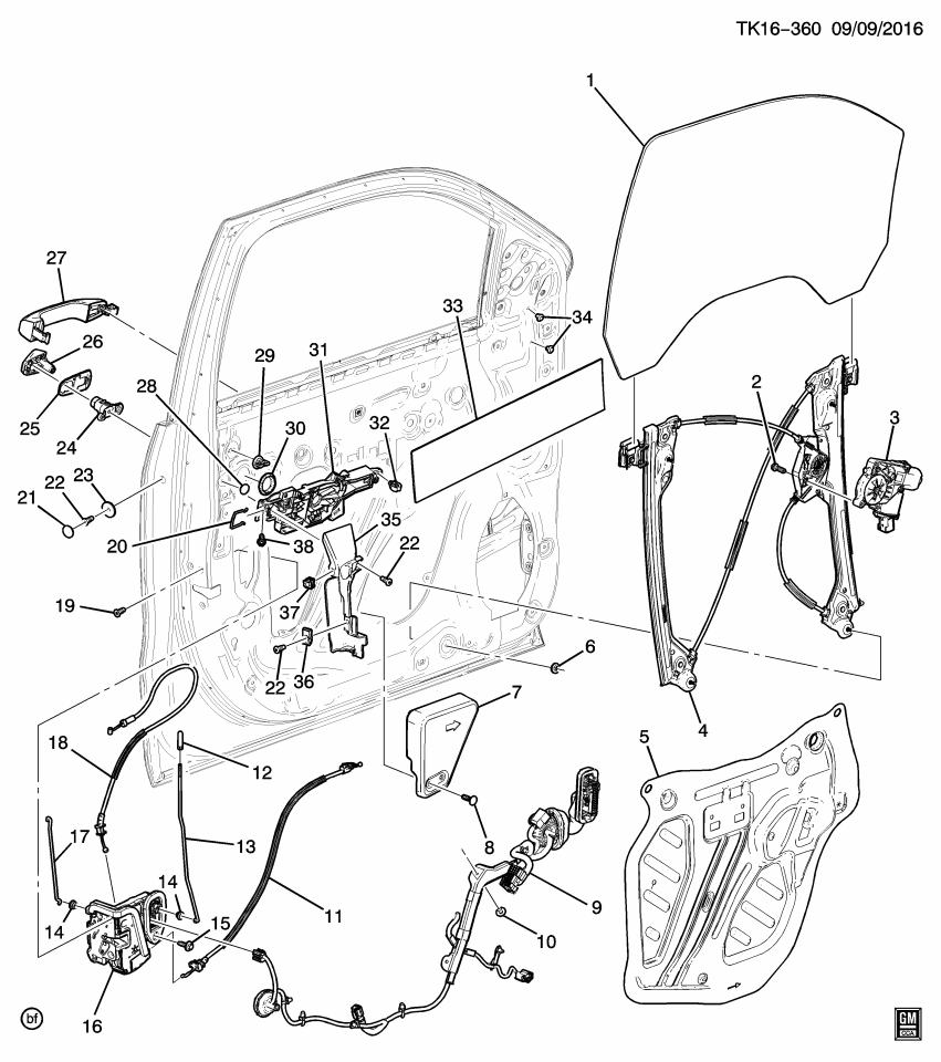 GM 84305358 Harness, Door And End Gate Electrical, Front