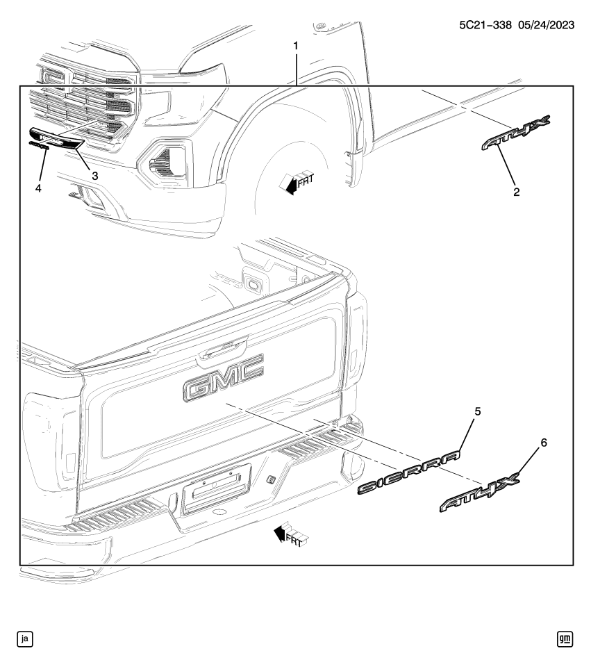 GM 85160719 Emblem Package, Radiator Grille & Ornamentation, Black