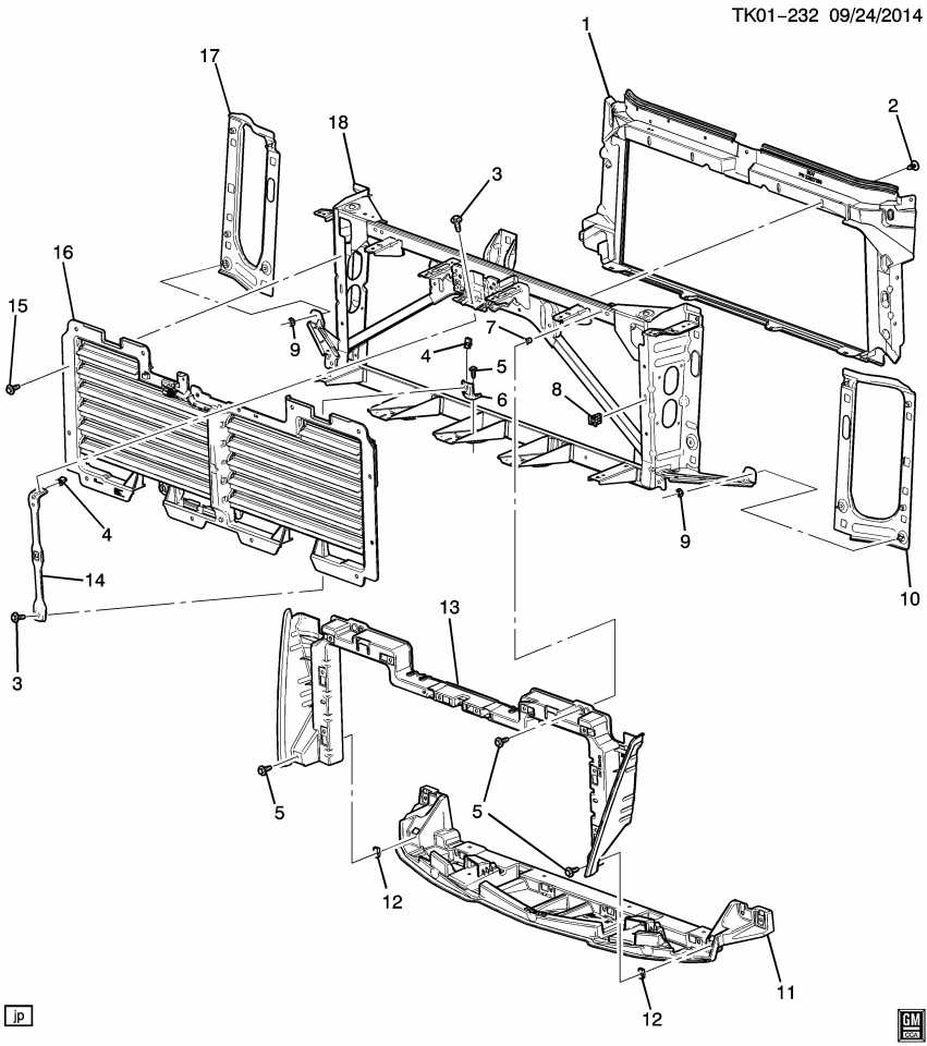 GM 23497746 Panel, Radiator Grille And Front End Panel