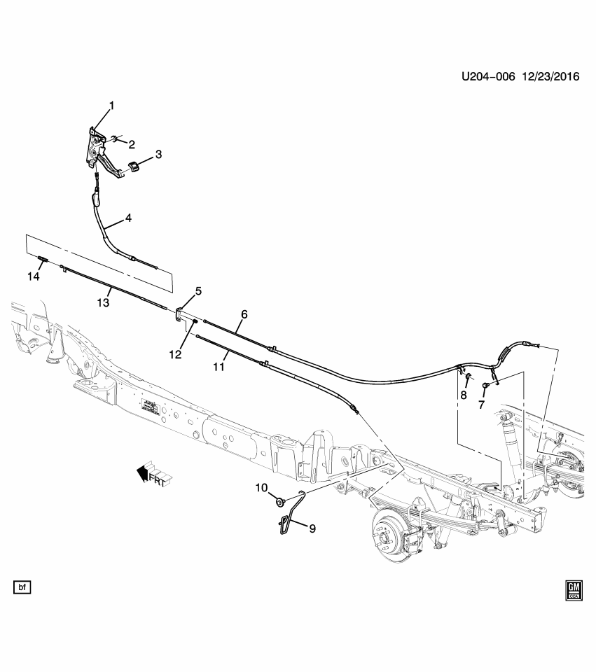 GM 22983565 Guide, Parking Brake Cable, Rear