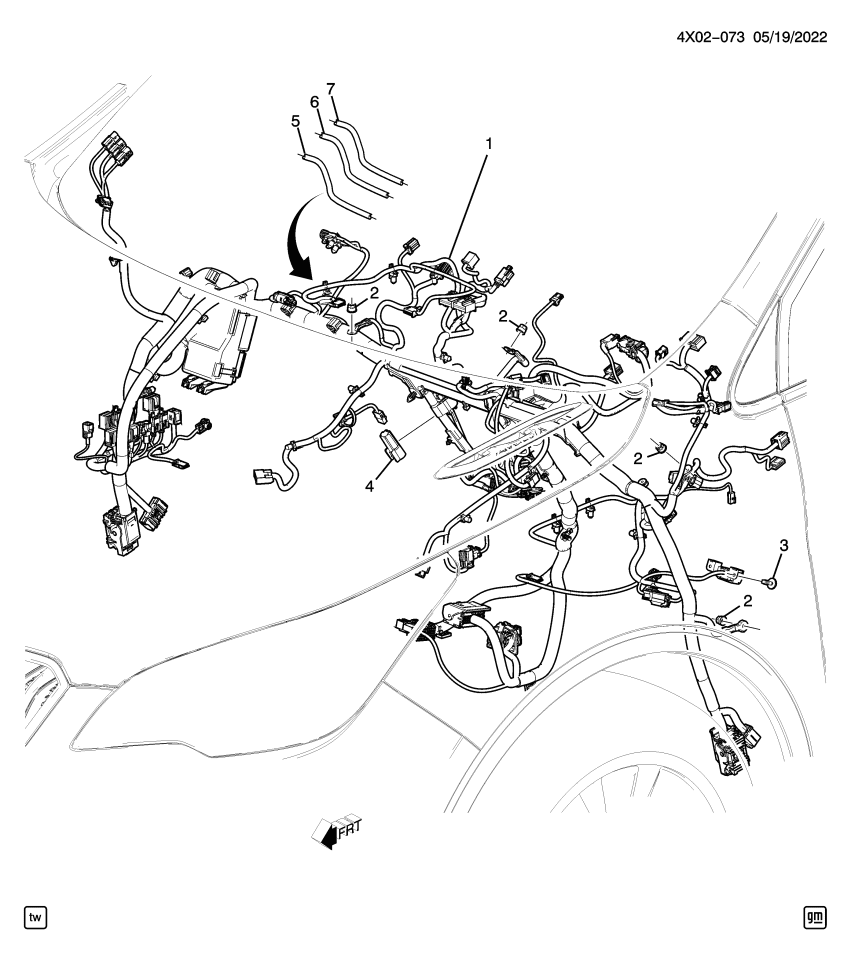 GM 84358010 Cable, Radio Antenna
