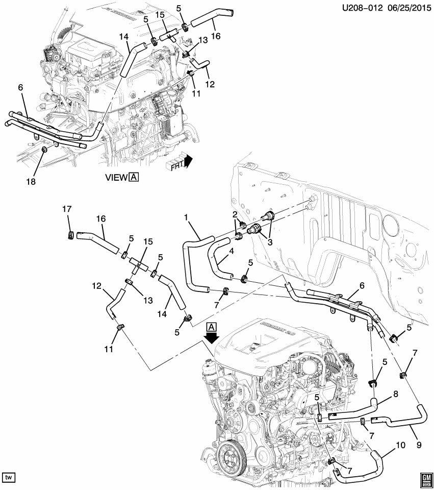 GM 84124378 Hose, Engine Coolant Recovery