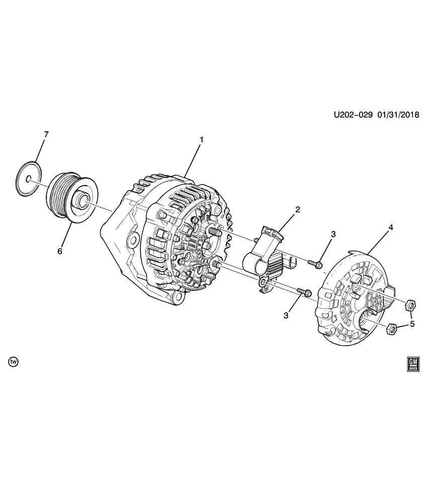 GM 13582937 Cap, Generator Rotor Shaft
