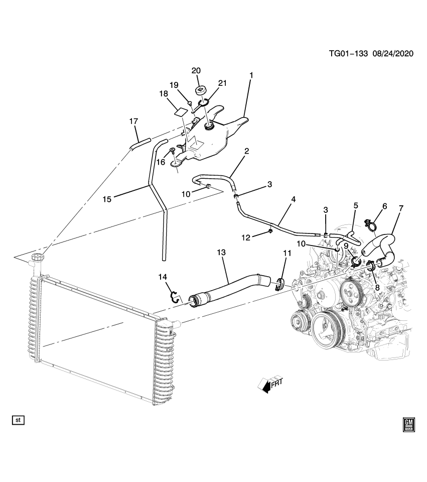GM 84882346 Hose, Radiator Outlet (Lower)