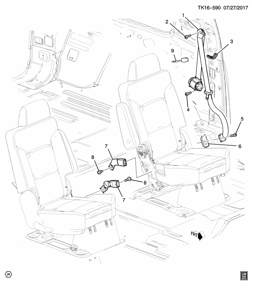 GM 11546487 Bolt, Seat Belt