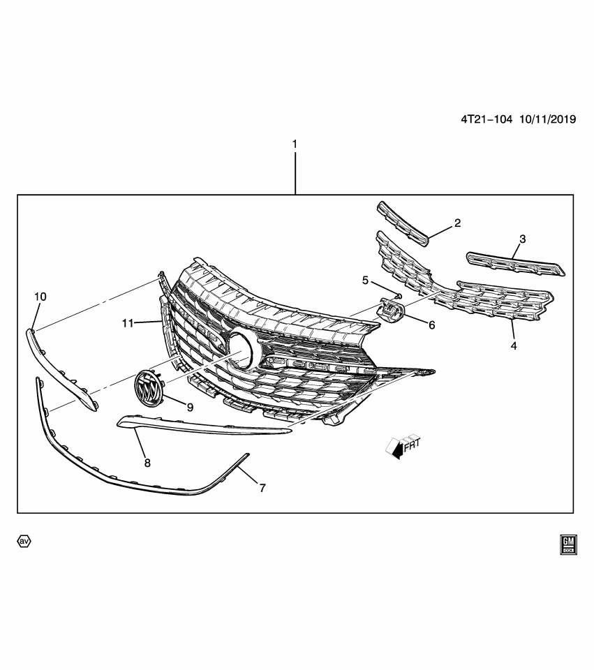 GM 42797020 Grille Package, Radiator Grille, White