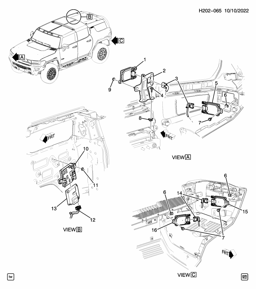 GM 84820767 Bracket, Theft Deterrent Or Front / Rear / Side / Intake Object
