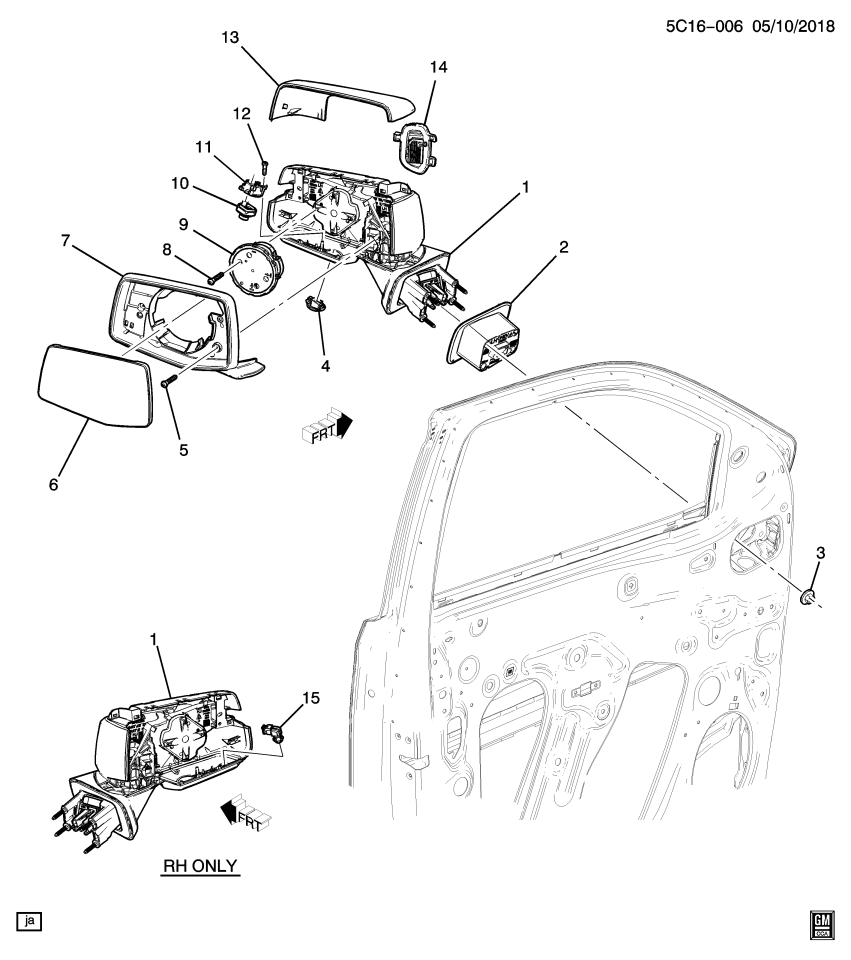 GM 86530944 Cover, Rear View Mirror