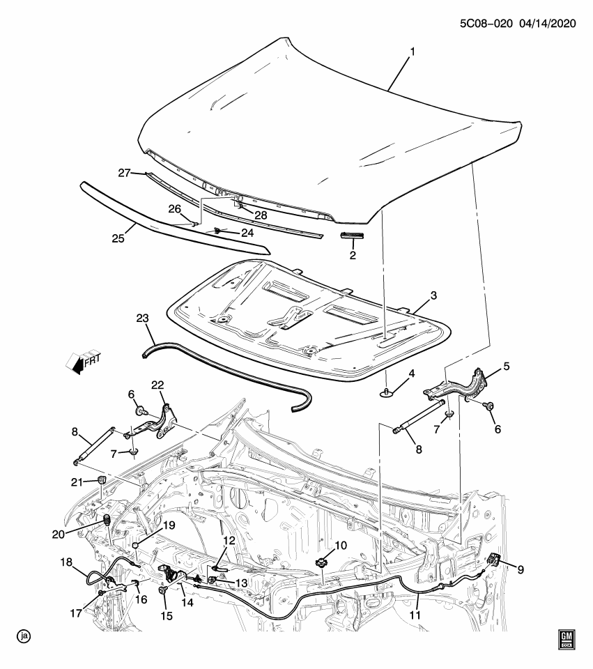 GM 84731889 Molding, Hood Panel Ornamentation