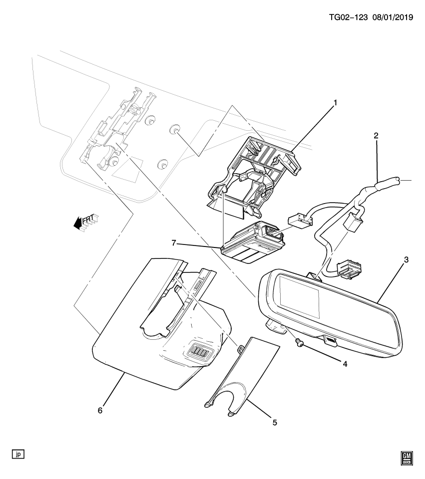 GM 84192884 Bracket, Head Up Display & Rear View Camera