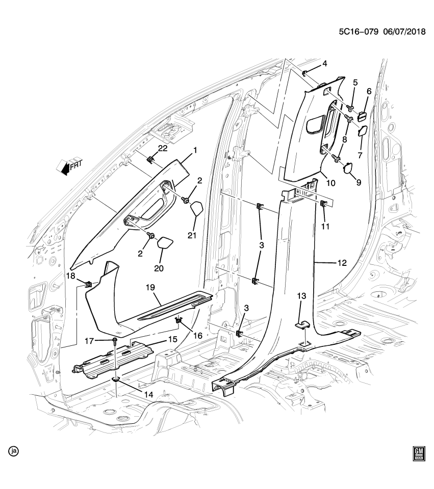 GM 86790861 Molding, Windshield Garnish & Reveal
