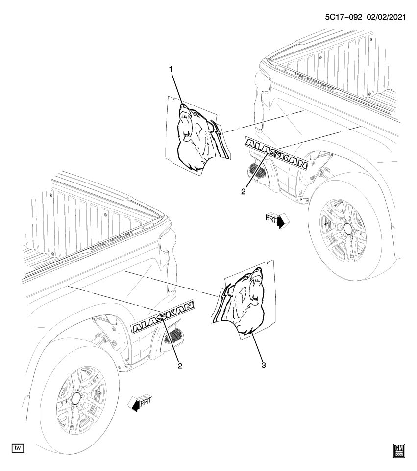 GM 84721719 Decal, Cab And Load Carrier Outer Side Decoration