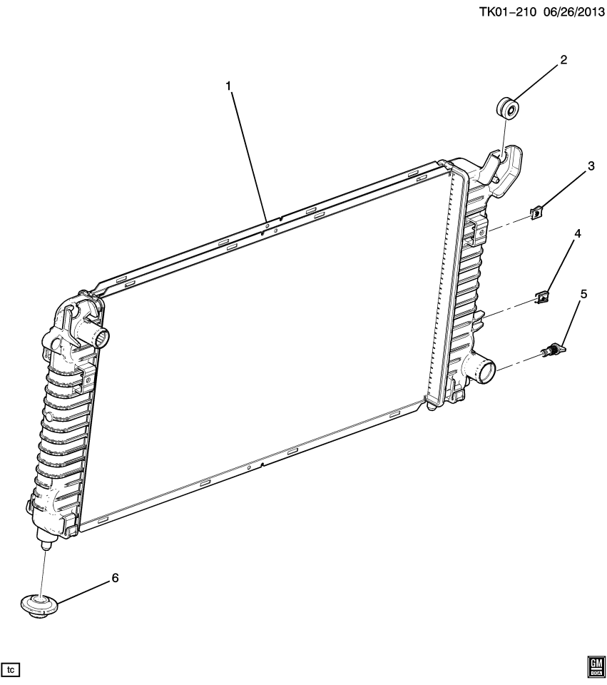 GM 23126401 Radiator, Radiator