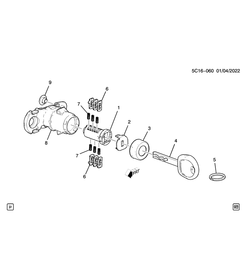 GM 13520332 Key, Ignition And Locks