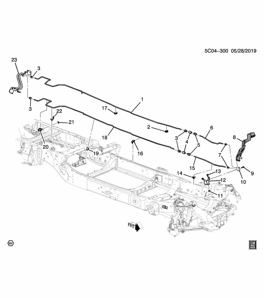GM 84943752 Pipe, Hydraulic Brake, Front