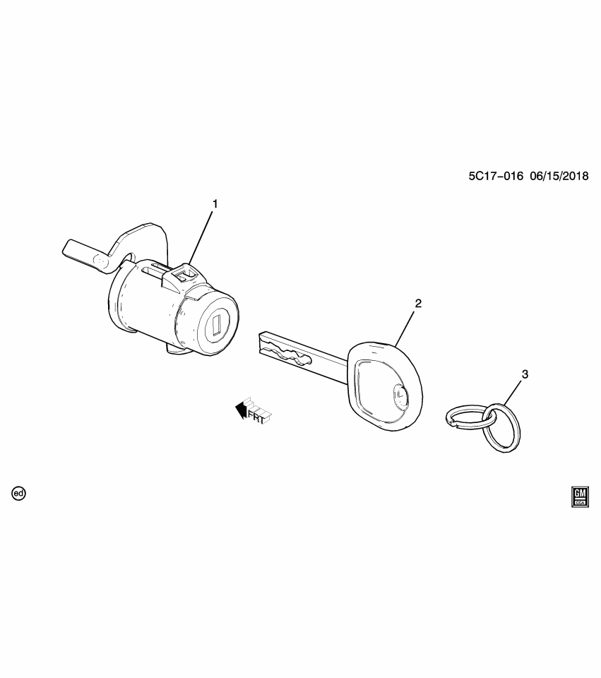 GM 13520300 Key, Ignition And Locks