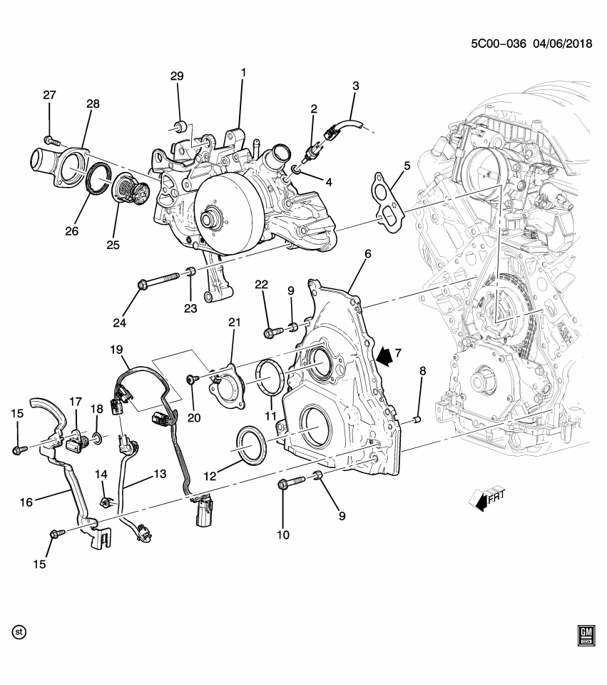 GM 12712956 Pump, Engine Coolant