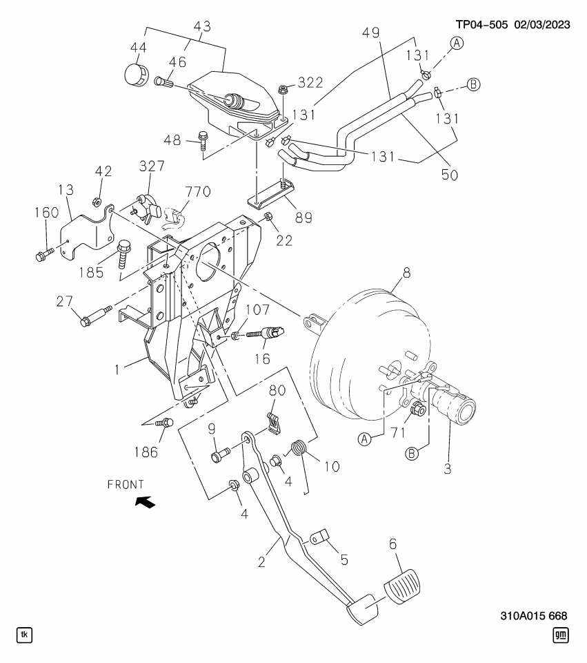 GM 98007161 Retainer, Hydraulic Clutch Main Cylinder