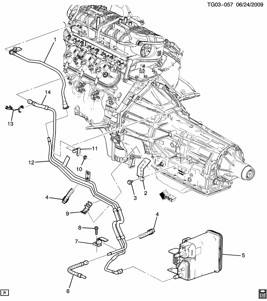 GM 23402936 Pipe, Early Fuel Evaporation, Front