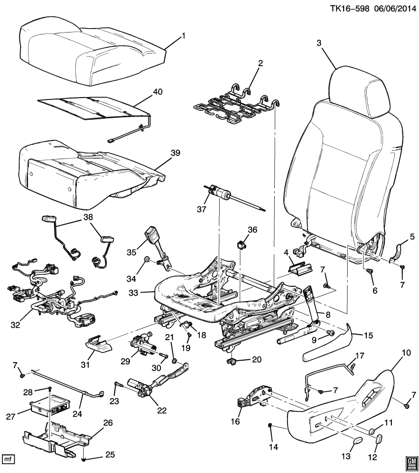 GM 13515366 Actuator, Seat Adjuster/Recliner
