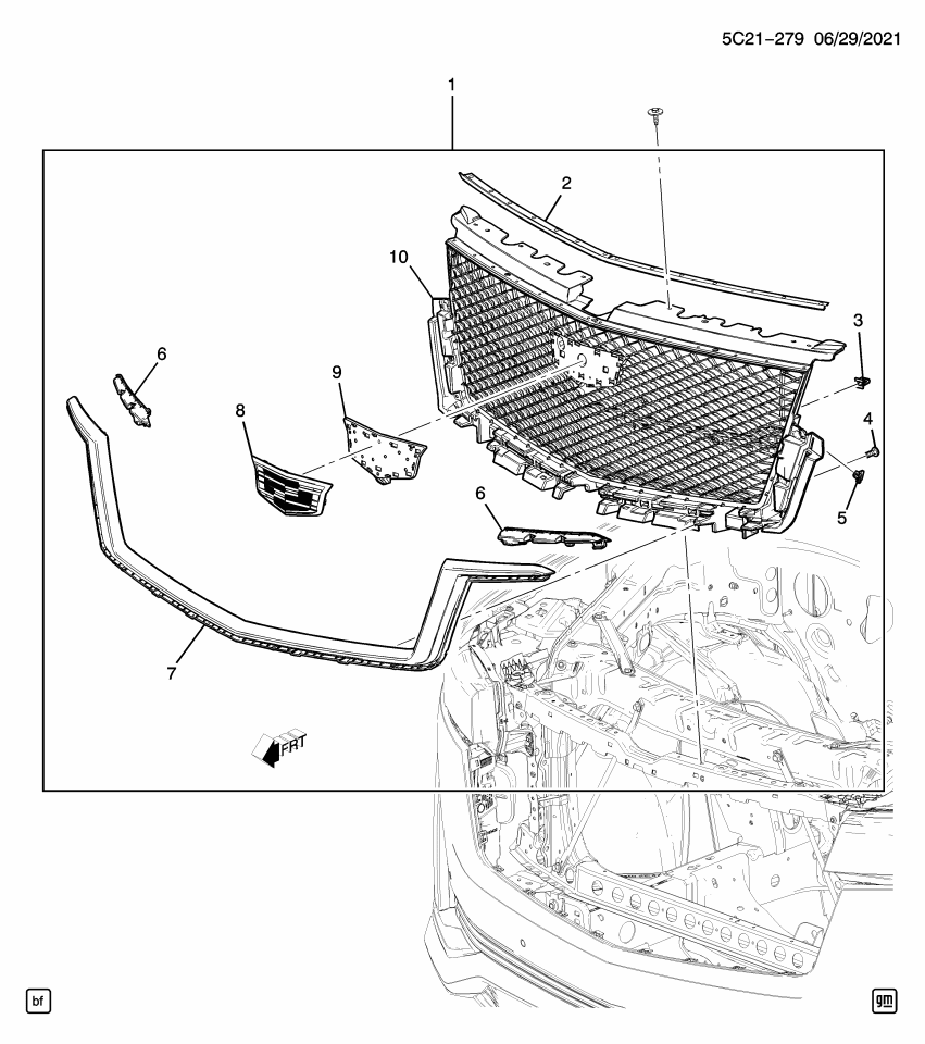 GM 84991565 Grille Package, Radiator Grille, Black