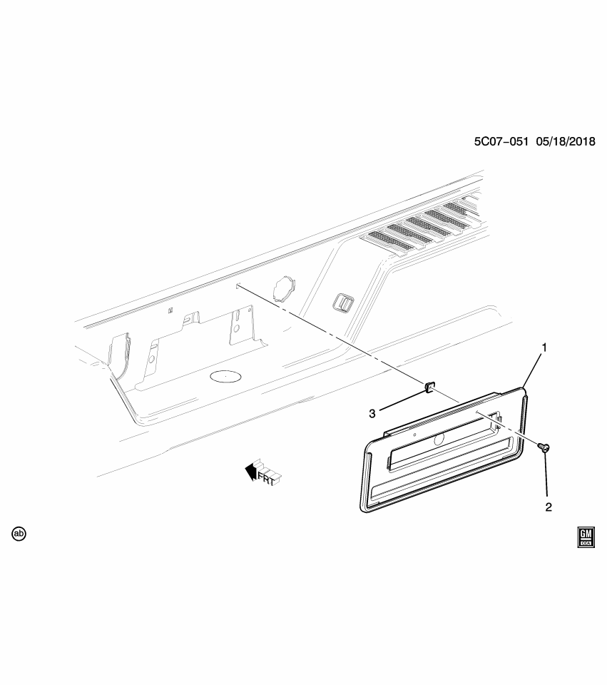 GM 84283983 Bracket, License Plate, Rear