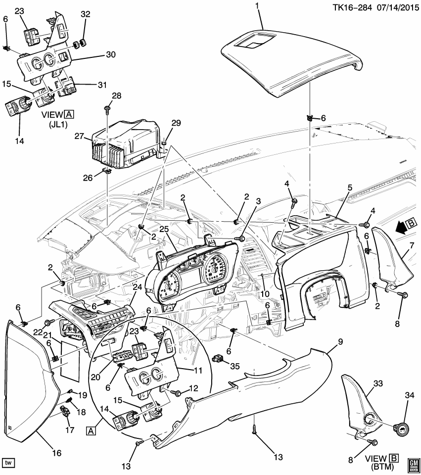 GM 84505080 Cluster, Instrument Panel Gage