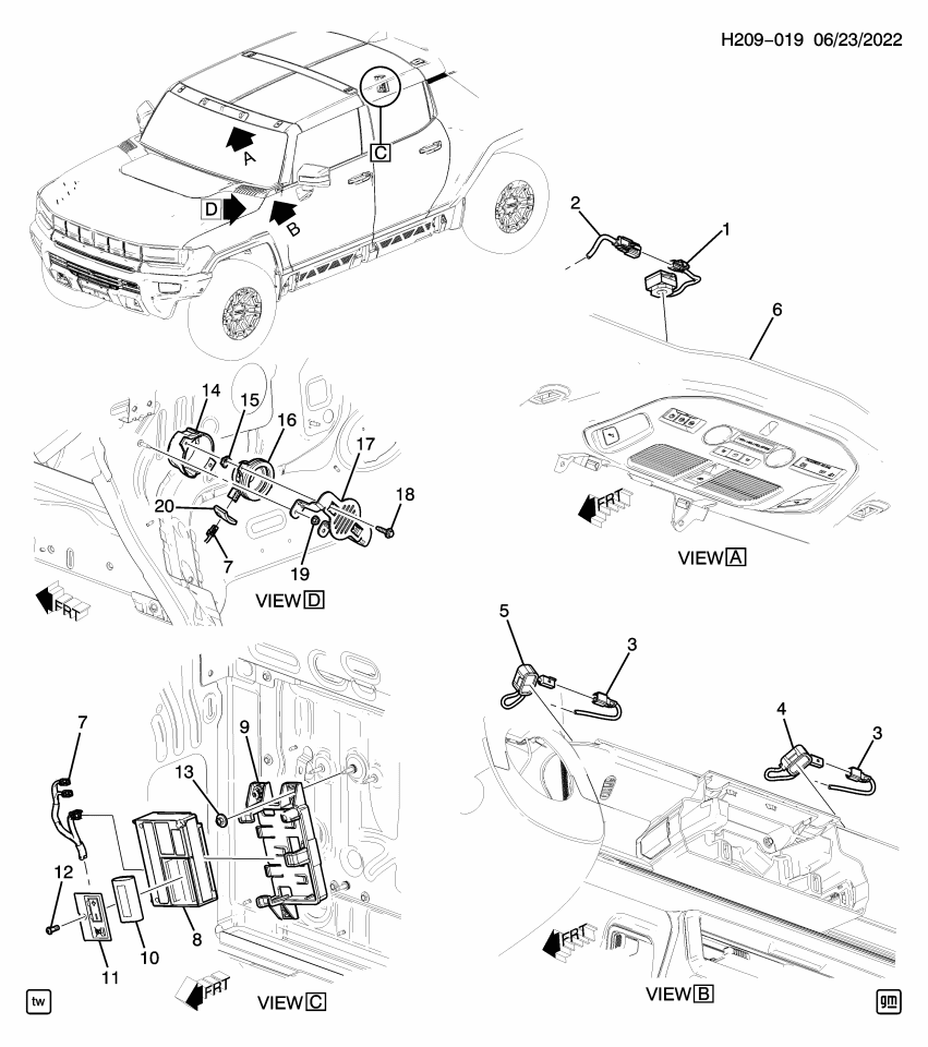 GM 84209354 Insulator, Mobile Telephone Radio