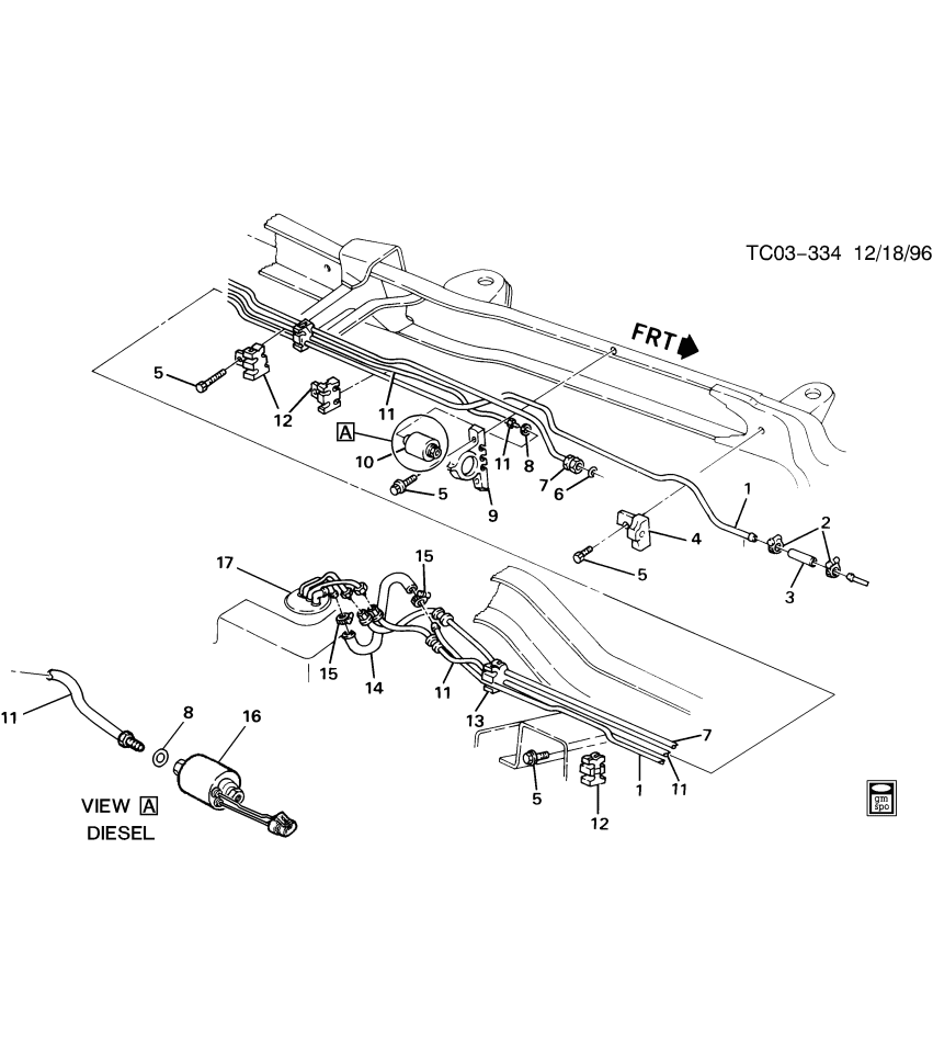 GM 15722302 Pipe, Fuel Line