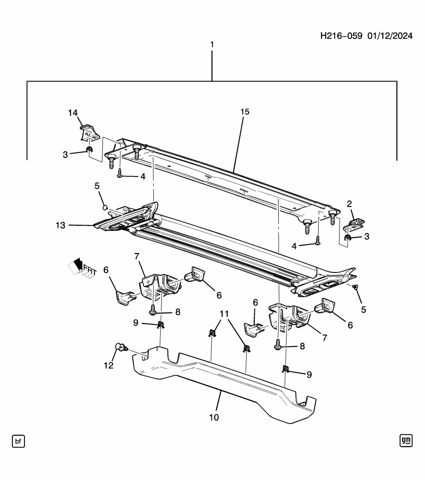 GM 84970950 Panel, Roof Panel, Black