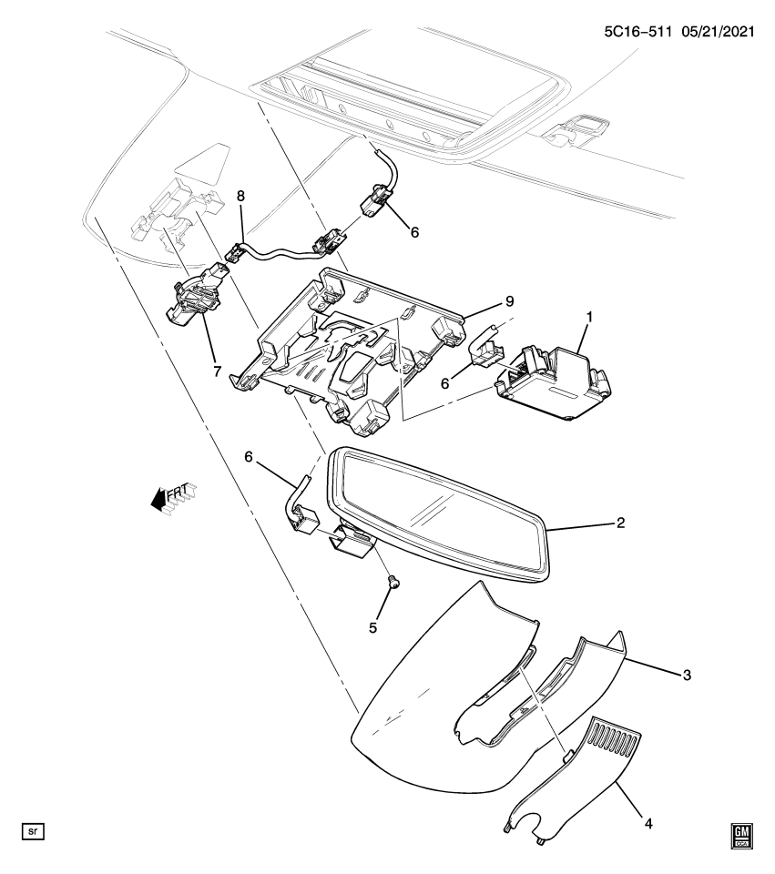GM 85011461 Camera, Head Up Display & Rear View Camera