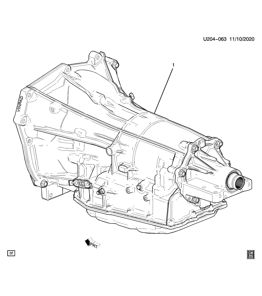 GM 19433349 Transmission, Manual(6 - Speed)