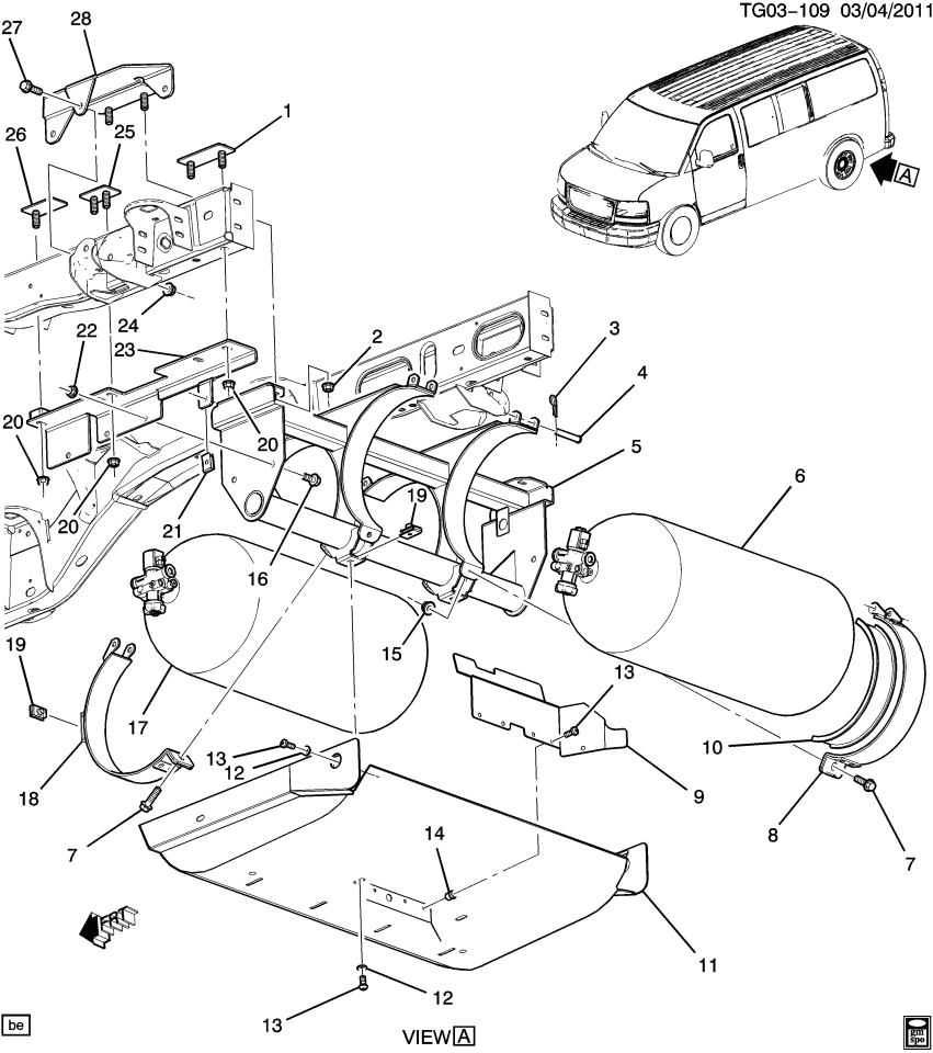 GM 19258354 Bracket, Fuel Tank Mounting Strap, Upper