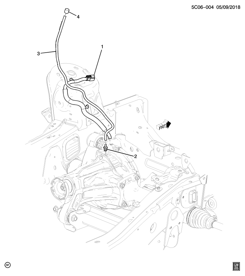 GM 23243720 Connector, Front Axle And Axle Center, Rear