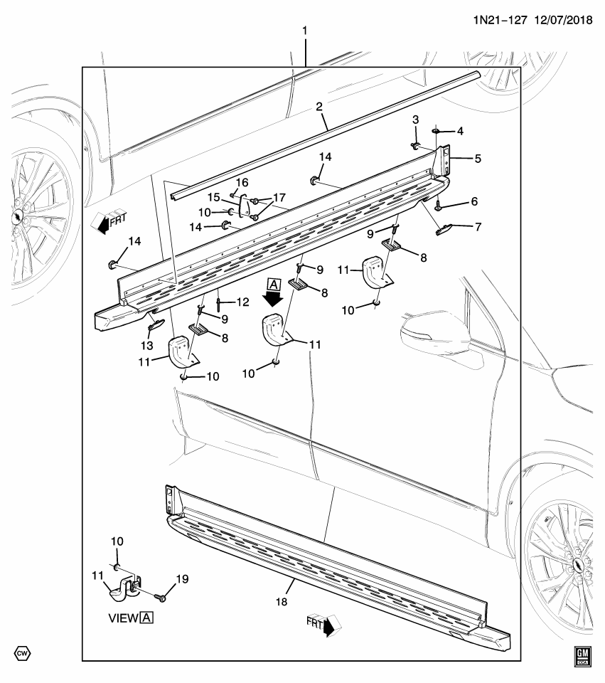 GM 84322013 Bolt Package, Side Step