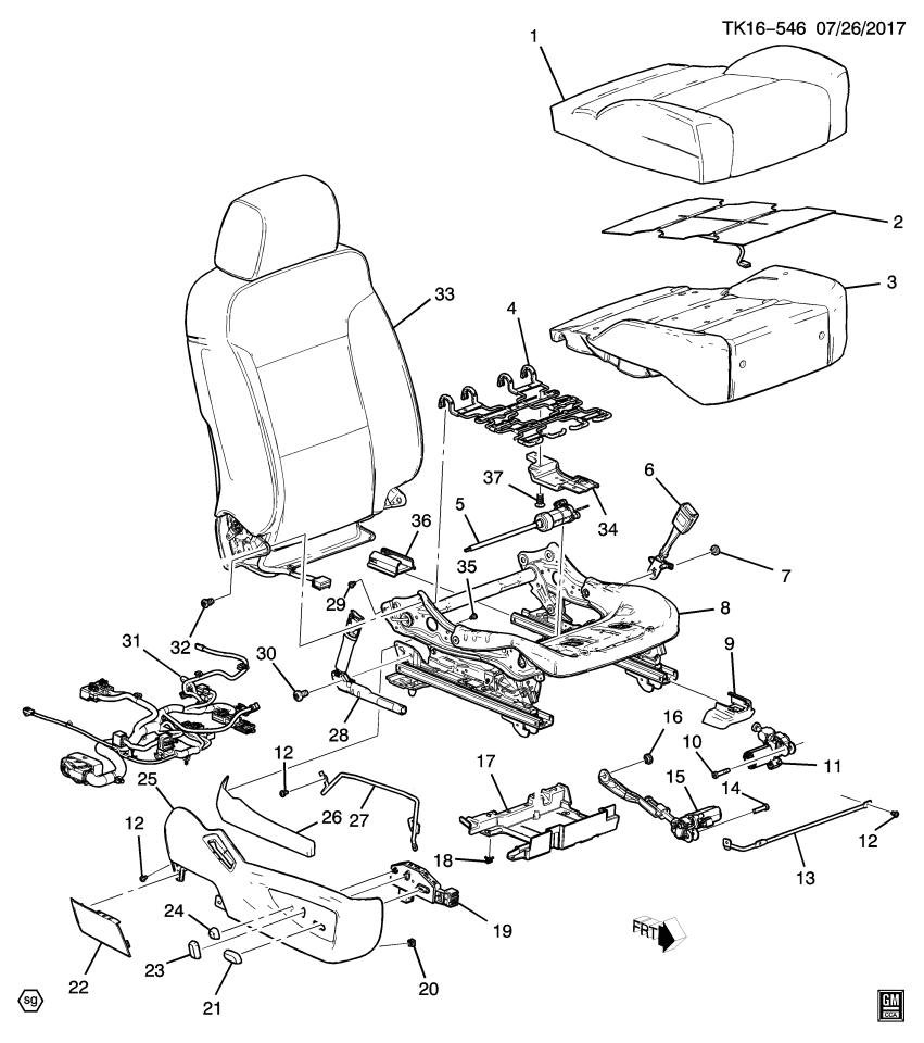 GM 22940411 Cover, Seat Adjuster/Recliner, Black, Front Outer