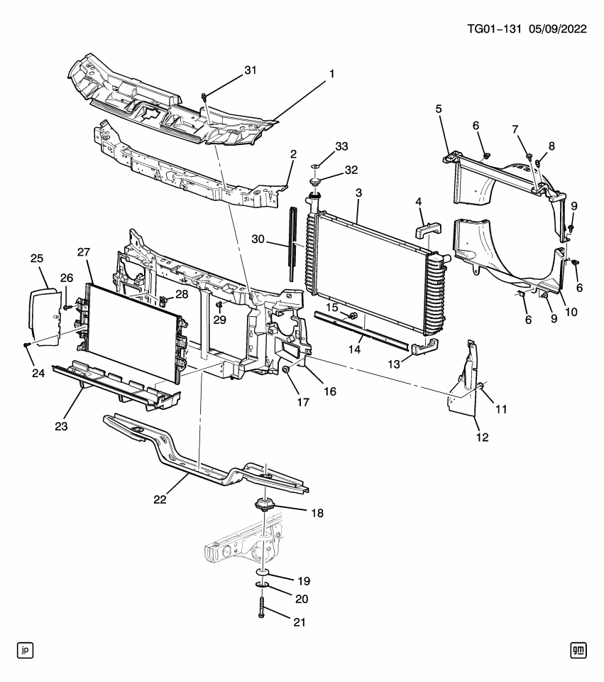 GM 84999650 Baffle, Radiator Air, Front Lower