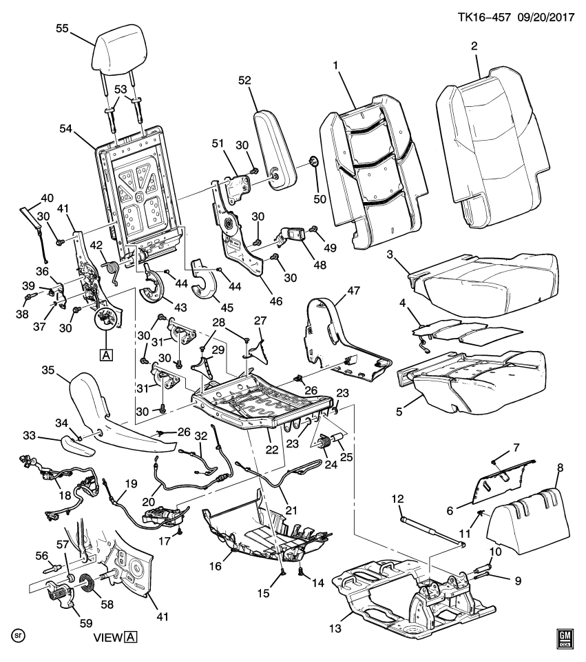 GM 23444257 Bolt, Seat Cushion, Rear